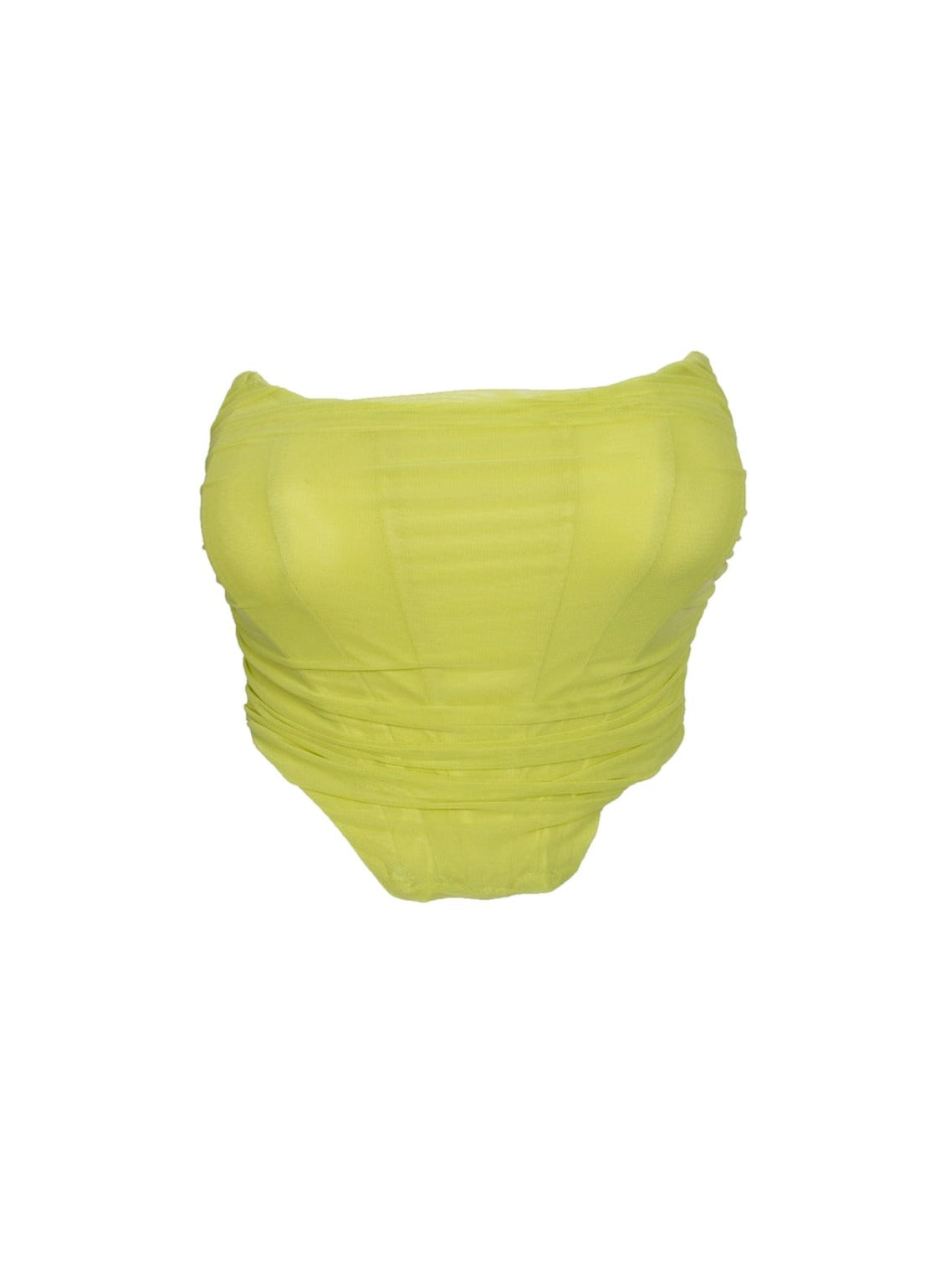 Lime Ruched Tube Top